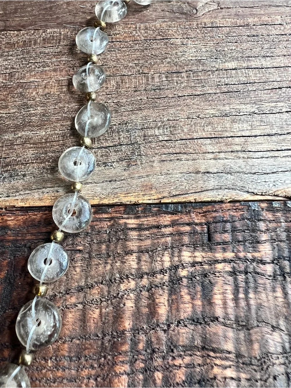 Clear Crystal Bead Necklace - Elegant Women's Jewelry